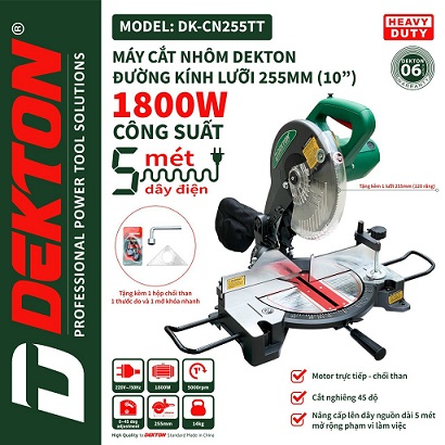 Máy Cắt Nhôm DEKTON DK-CN255TT | Dụng Cụ Chính Hãng AN TOOLS