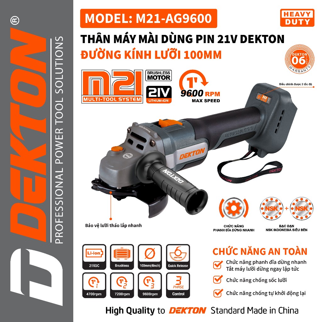 Máy Mài Góc Dekton M21-AG9600