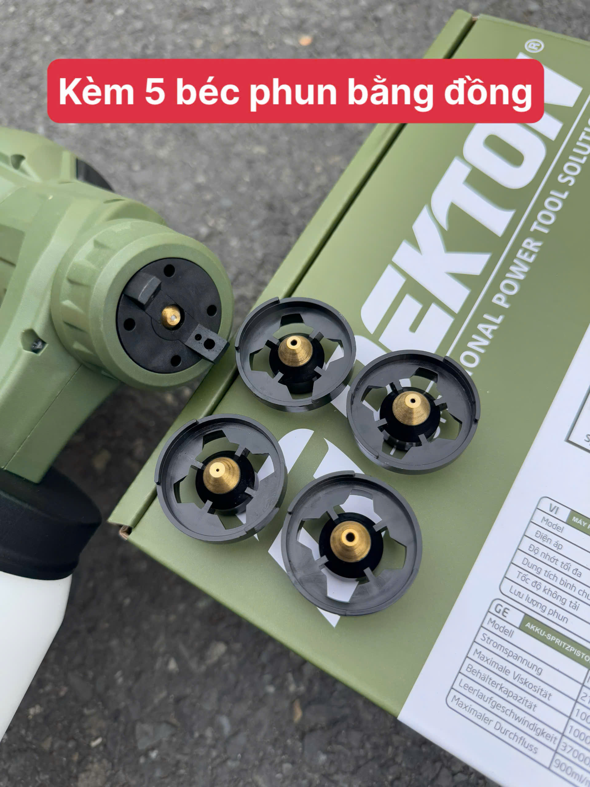 Máy Phun Sơn Dùng Pin 21V Dekton M21-SPS1000X