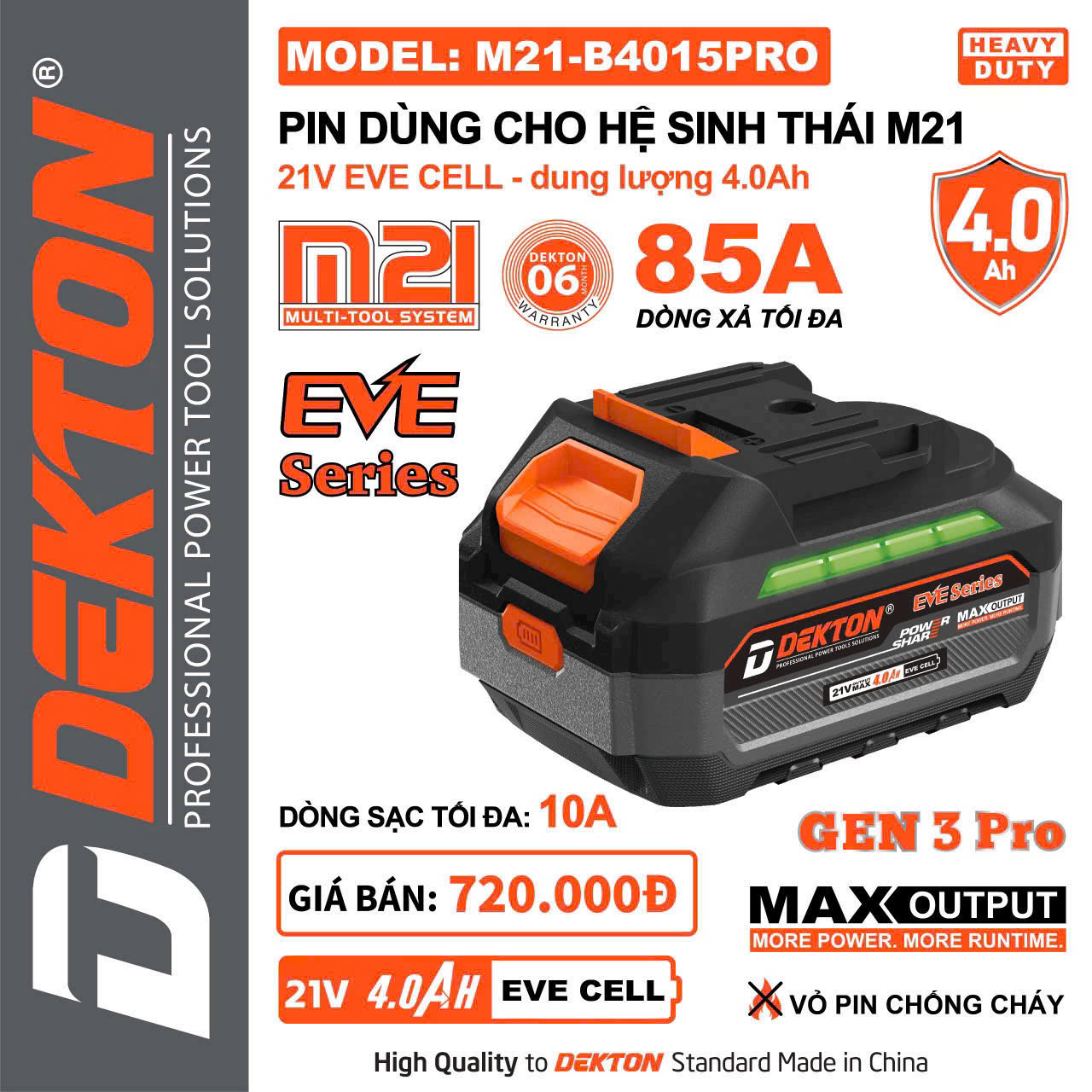 Pin DEKTON M21-B4015PRO