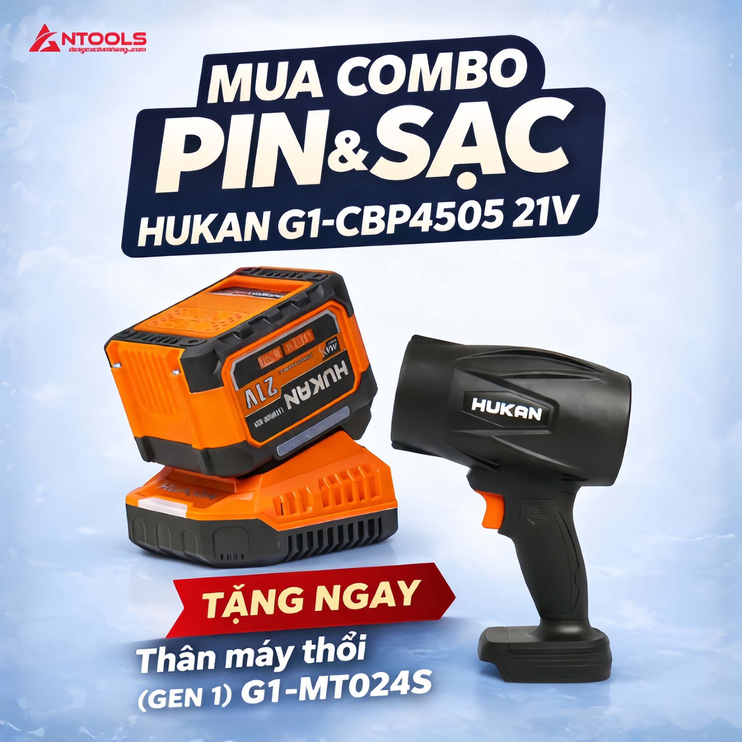 Combo Pin + Sạc HUKAN G1-CBP4505 21V - 15Cell - Dung Lượng Cao, Sạc Nhanh