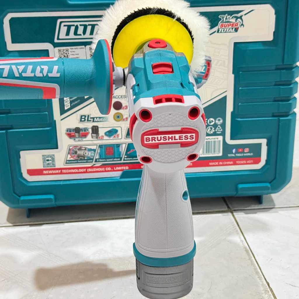 Máy đánh Bóng Cầm Tay Dùng Pin 16V Total TAPLI1676 ( Động Cơ Ko Chổi Than )