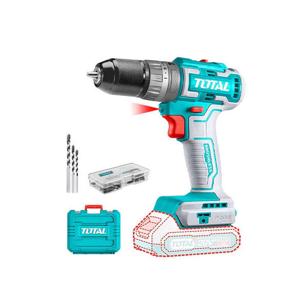 MÁY KHOAN BÚA KHÔNG CHỔI THAN DÙNG PIN LITHIUM-ION 20V 50NM TOTAL TIDLI20508 - HÀNG CHÍNH HÃNG