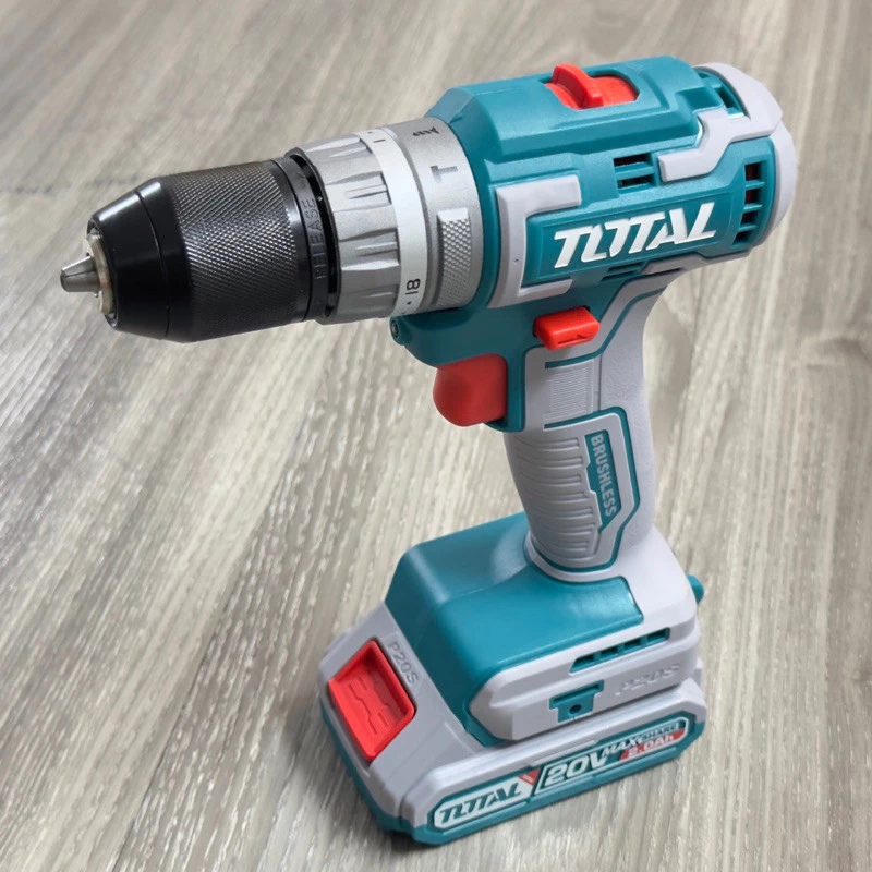 MÁY KHOAN BÚA KHÔNG CHỔI THAN DÙNG PIN LITHIUM-ION 20V 50NM TOTAL TIDLI20508 - HÀNG CHÍNH HÃNG