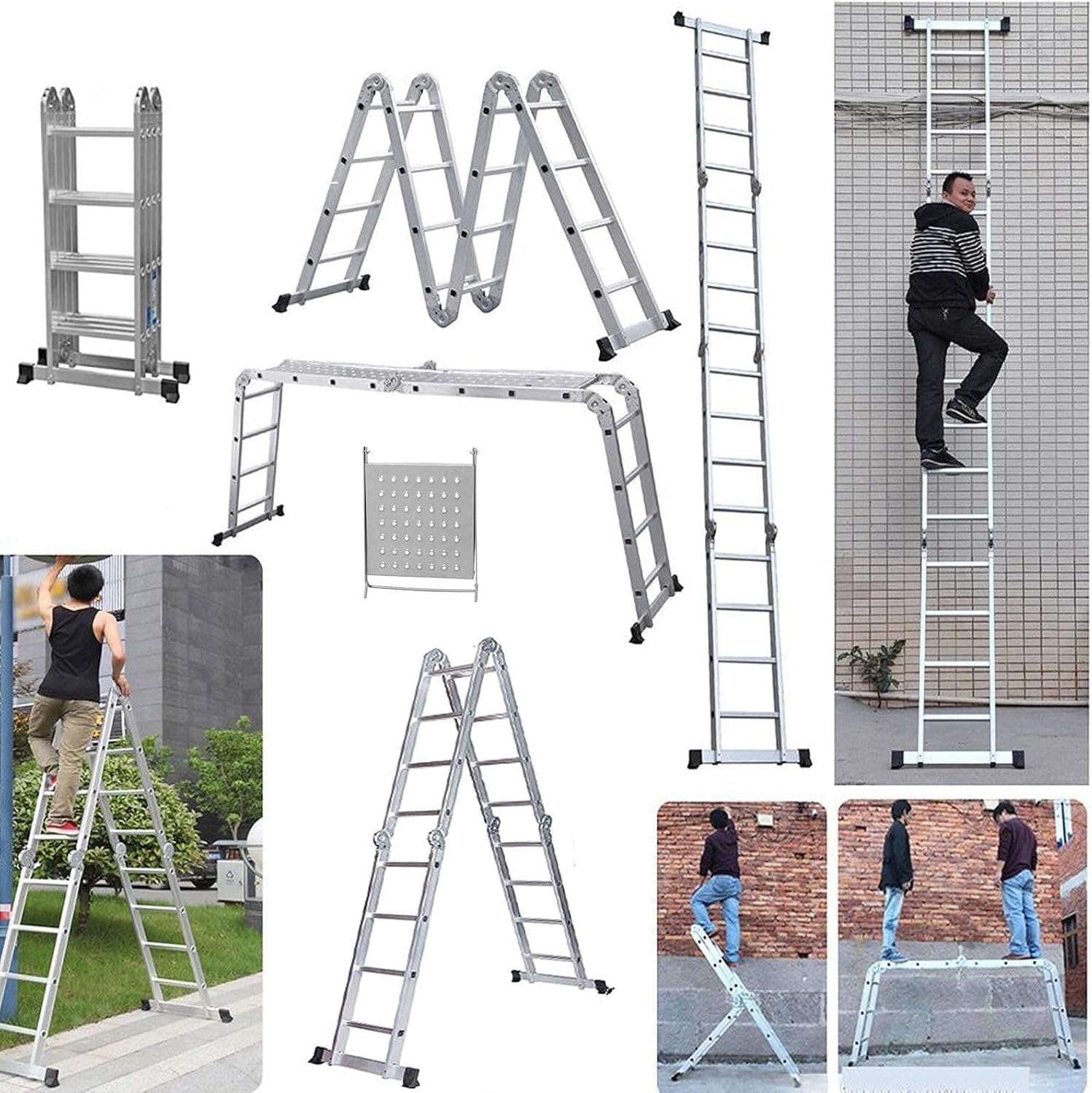 Thang Nhôm Gấp 4 Khúc Đa Năng 4m7 Ameca AMC-M204