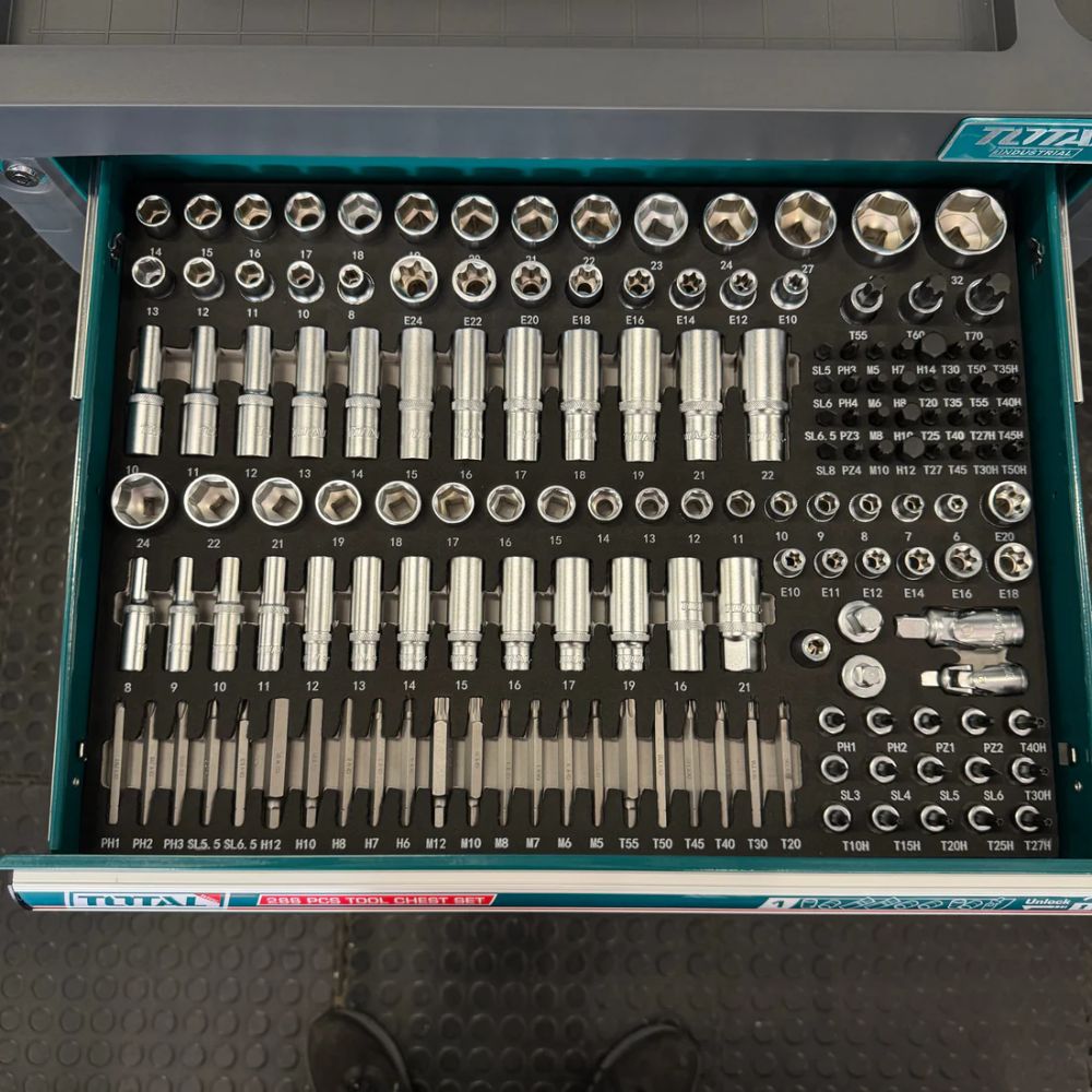 Bộ 288 Món Trong Tủ Xe Đẩy Đựng Công Cụ