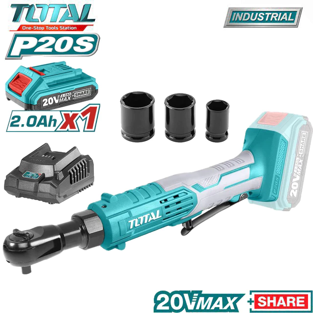 Máy Siết Bu Lông Góc Dùng Pin Lithium 20V Total TDRLI206015 TOTAL HÀNG CHÍNH HÃNG