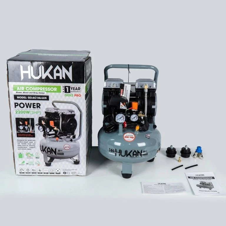 Máy Nén Khí Không Dầu 16L HUKAN (GEN2 PRO) G2-AC16L-LUX – Công Suất Mạnh Mẽ, Hiệu Suất Cao