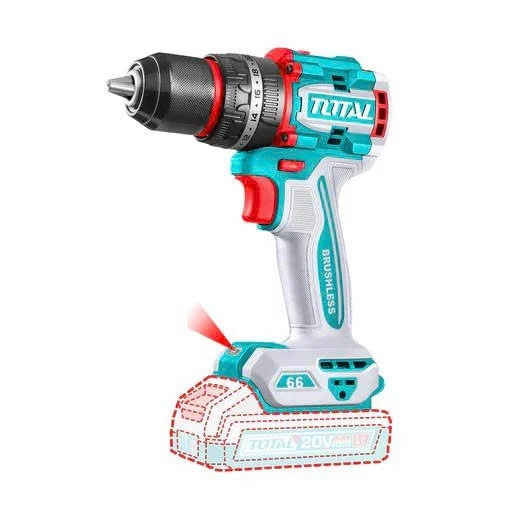 Máy Khoan động Lực Dùng Pin 20V Total TIDLI205581 66Nm 13mm, Không Chổi Than (Chưa Pin Sạc)