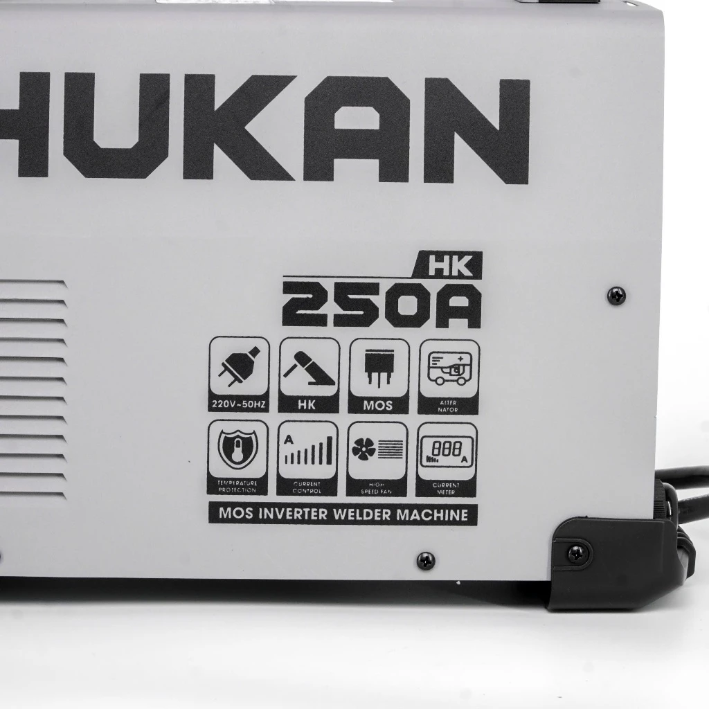Máy Hàn điện Tử HUKAN MMA-250MOS, Công Suất 4.3kv X 220v, Hàn Que 1.6mm - 4.0mm, Công Nghệ INVERTER