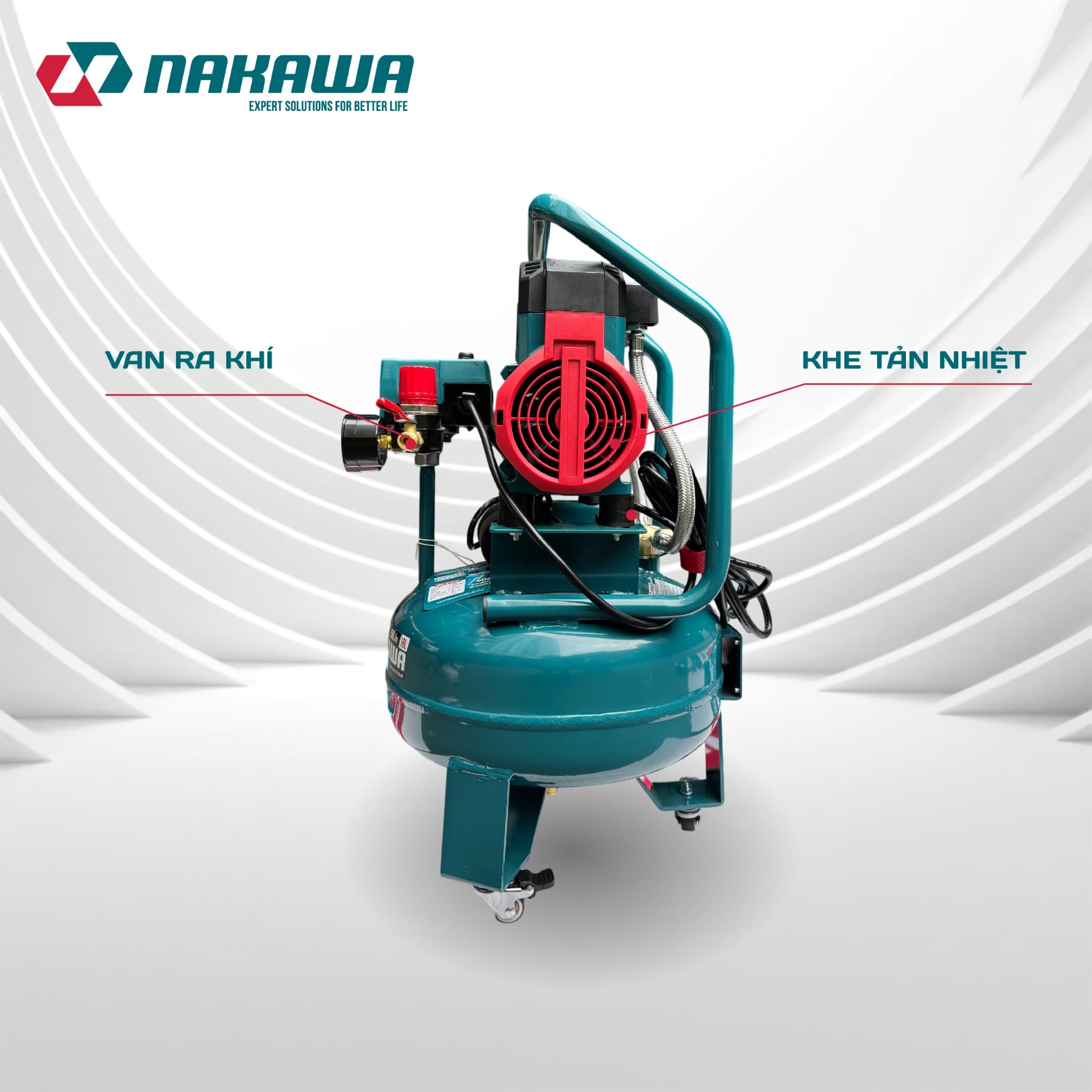 Máy Nén Khí Không Dầu Nakawa NK-18H16T 16L Công Suất 1.8HP, Bảo Hành 9 Tháng Chính Hãng