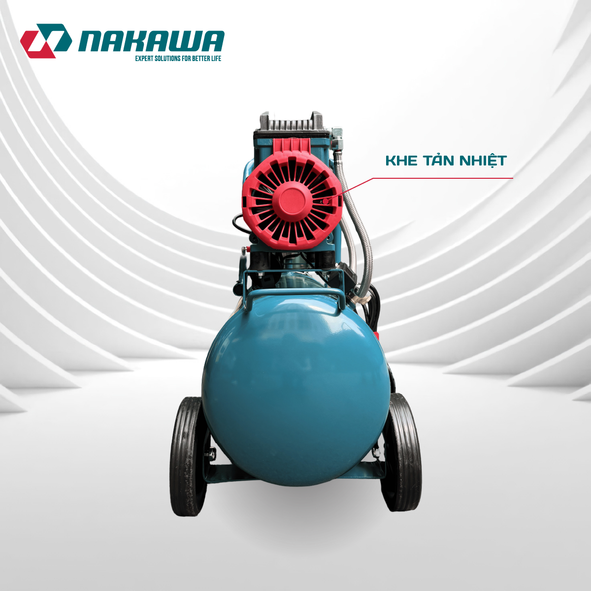 Máy Nén Khí Không Dầu 32L Nakawa NK-28H32L, Công Suất 2.8 HP, Bảo Hành 9 Tháng Chính Hãng