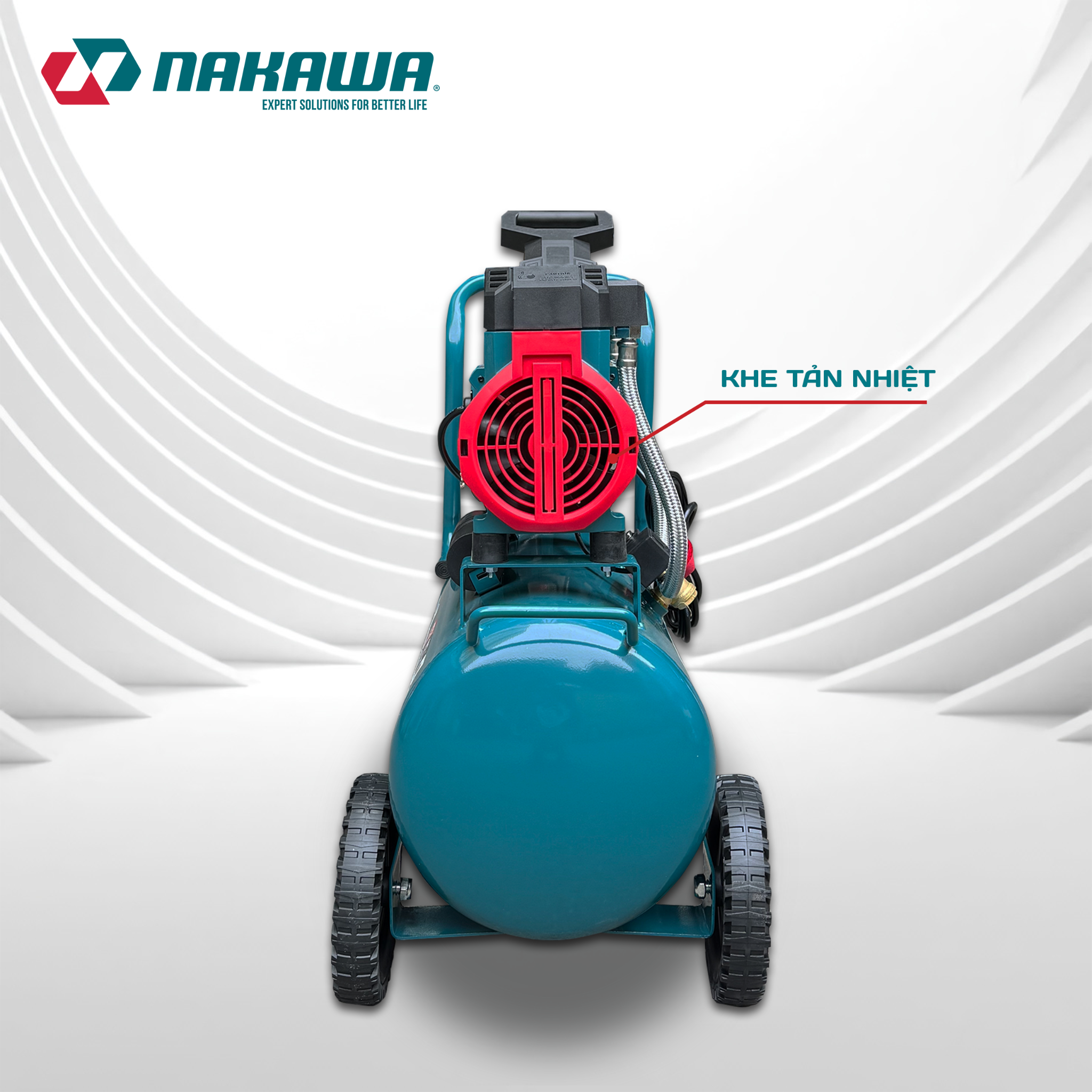 Máy Nén Khí Không Dầu 32L Nakawa NK-18H32L, Công Suất 1.8HP, Bảo Hành 9 Tháng Chính Hãng