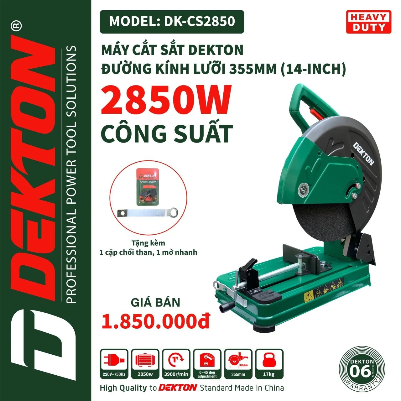 Máy Cắt Sắt DEKTON DK-CS2850 | Dụng Cụ Chính Hãng