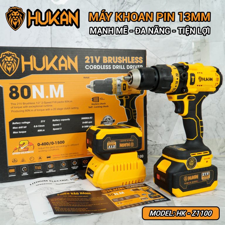 Máy Khoan Pin 13MM (đầu Autolock) HUKAN HK-Z1100 | AN TOOLS