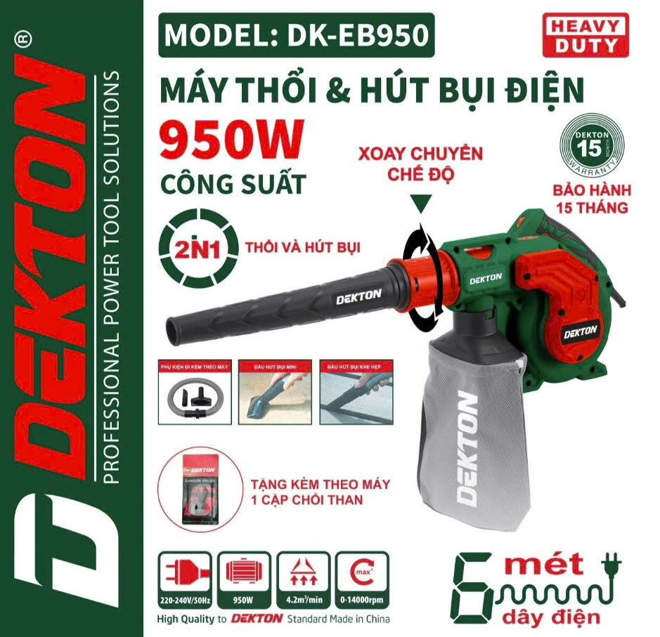 Máy Thổi Và Hút Bụi điện DEKTON DK-EB950