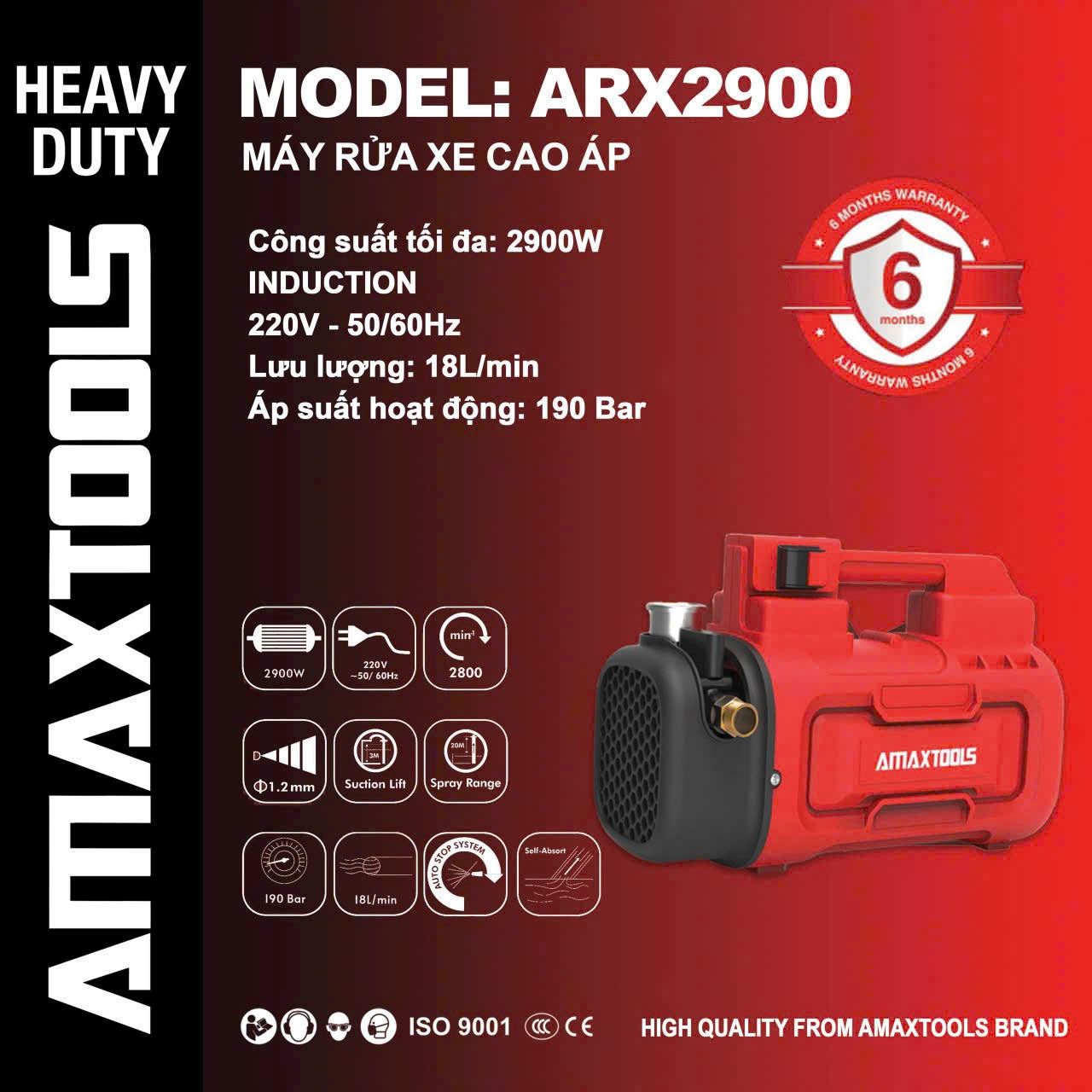 Máy Rửa Xe AMAXTOOLS ARX-2900