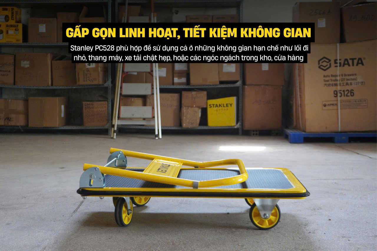 Xe đẩy Hàng 4 Bánh Stanley PC528, Tải Trọng 300kgs