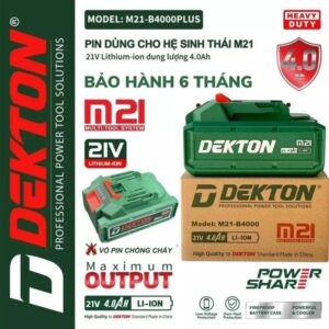 Pin Dekton 21V M21-B4000Plus chân pin phổ thông chính hãng An Tools