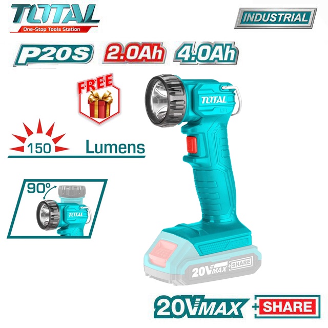 Đèn làm việc dùng pin 20V Total TWLI2023 ( không kèm pin và sạc )