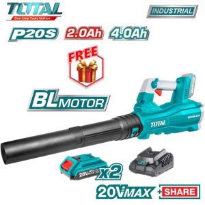 Máy thổi bụi / thổi lá dùng pin TOTAL 20V TABLI204282 Động cơ không chổi than