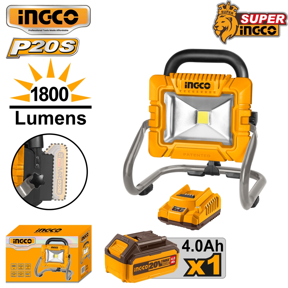 Đèn làm việc 20W dùng pin 20V Ingco CWLI20258