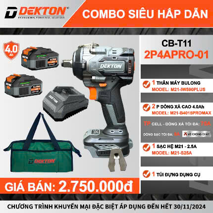 Máy siết bulong Dekton M21-IW590 PLUS