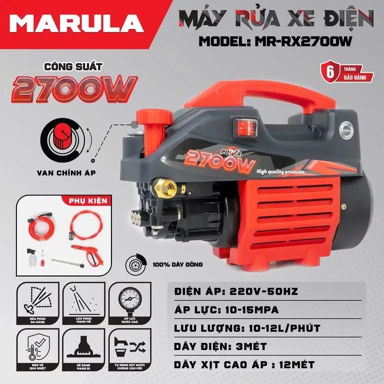 May rua xe đien 2700W Marula RX2700W