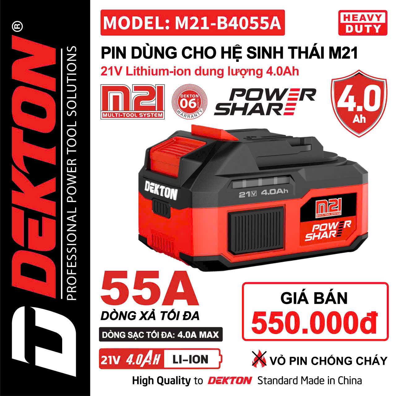 Pin Dekton 4Ah M21B4055A do