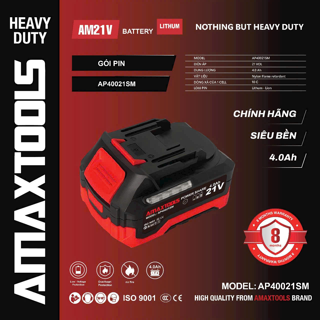 Pin 4A.h Amaxtools AP40021SM