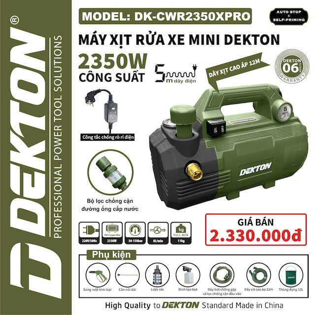 Máy rửa xe Dekton DK CWR2350XPRO