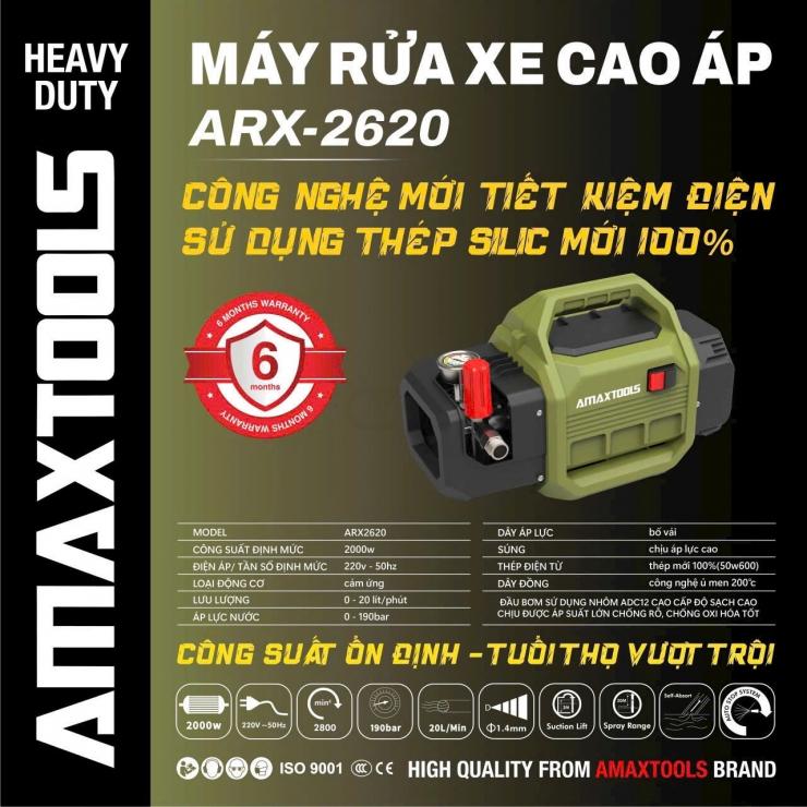 Máy Rửa Xe Cao Áp Amaxtools ARX-2620 (2000W)Máy Rửa Xe Cao Áp Amaxtools ARX-2620 (2000W)
