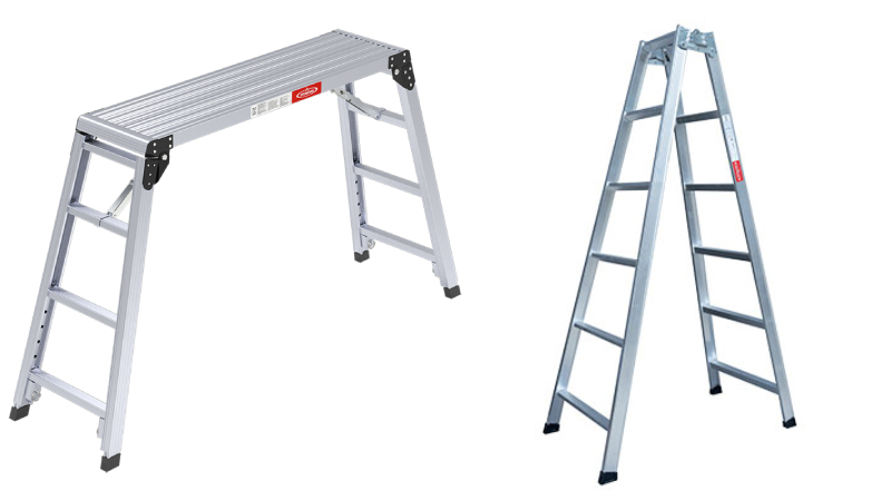 Thang nhôm Poongsan có thiết kế chắc chắn, an toàn khi sử dụng